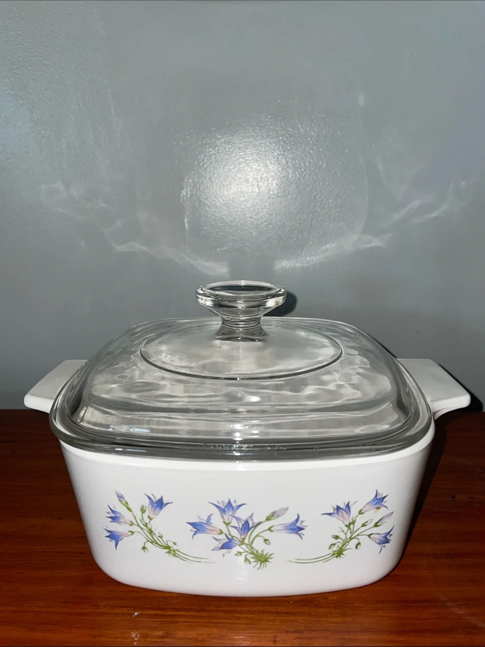 Vintage CorningWare Blue Dusk A-2-B 2L Casserole Dish Glass Lid USA